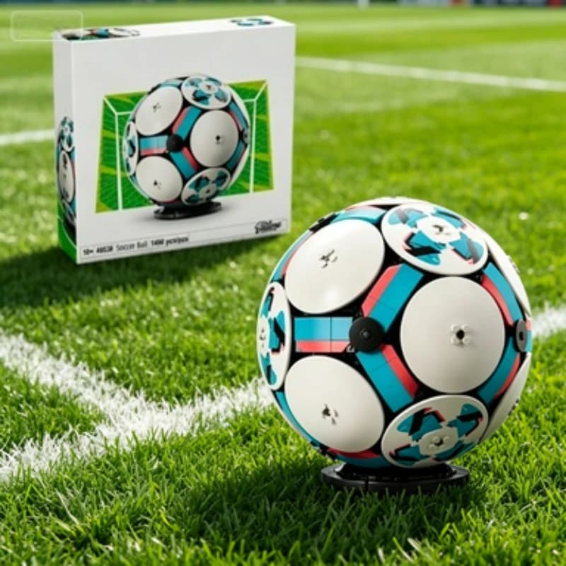 43019 Bandai 1498 pz. Blocchi da Costruzione Pallone da Calcio 2026 Modello Sportivo Creativo Decorazione Casa compatibile con mattoncini LEGO