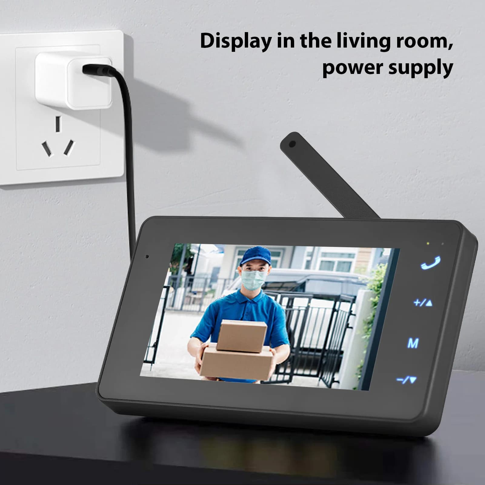 Videocitofono wireless 2.4G con display monitor Kit videocamera videocitofono con schermo IPS 4.3 Visualizzazione notturna da 170 gradi