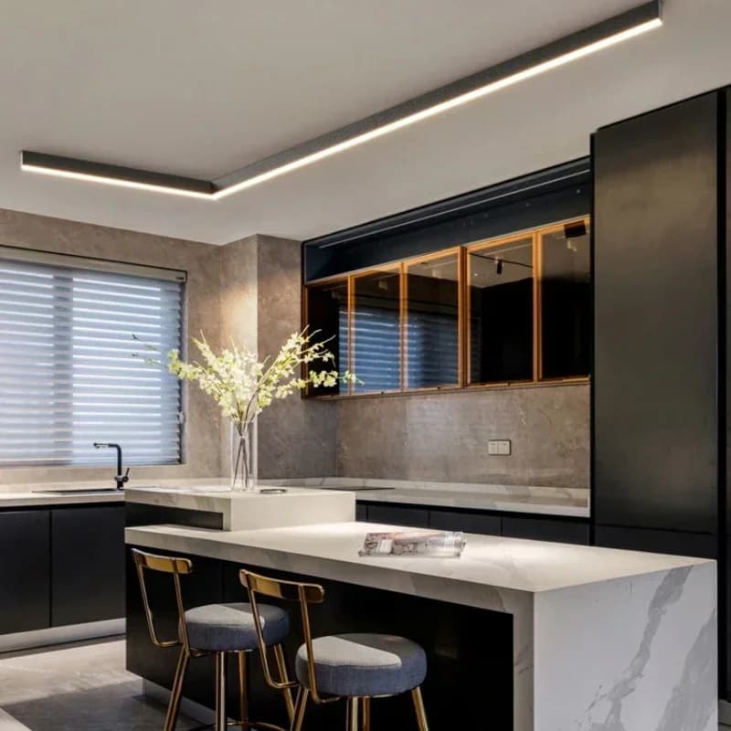 Nessuna striscia di illuminazione principale luce lineare camera da letto minimalista illuminazione a led sfondo parete soffitto soggiorno plafoniera