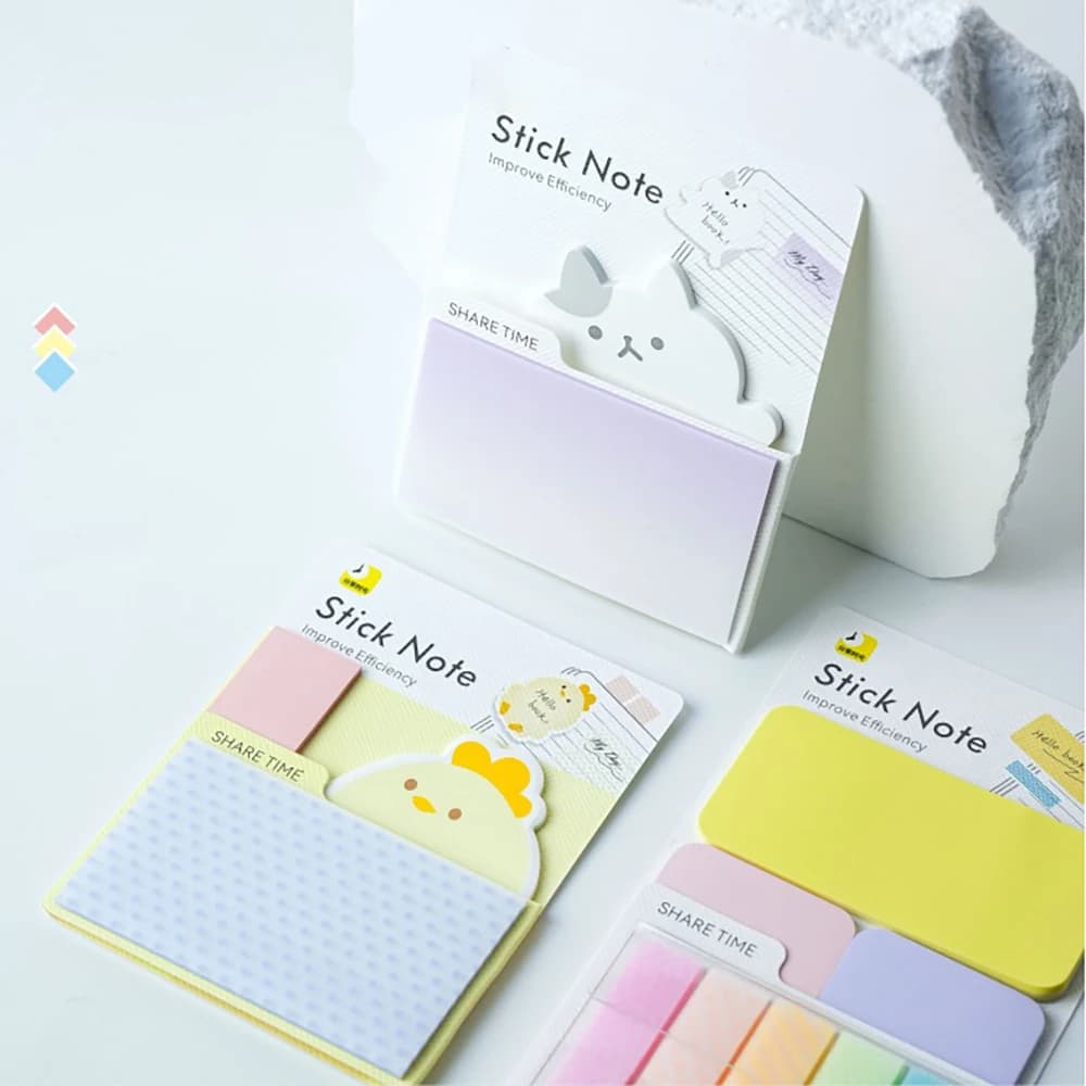 Simpatici post-it a forma di cartone animato, post-it adesivi per Instagram, piccoli quaderni per studenti da utilizzare come etichette per messaggi.