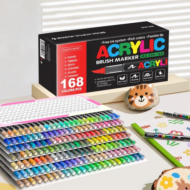 168/120/72/48/36/24/12 Colori Pennarelli acrilici liquidi diretti Gli studenti utilizzano Professionista dell'arte Disegno Disegno Colorazione
