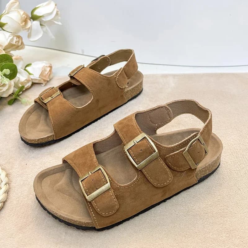 Sandalo da donna in sughero Pelle traspirante comfort coppia estiva infradito da spiaggia Muller scarpe antiscivolo da esterno moda casual