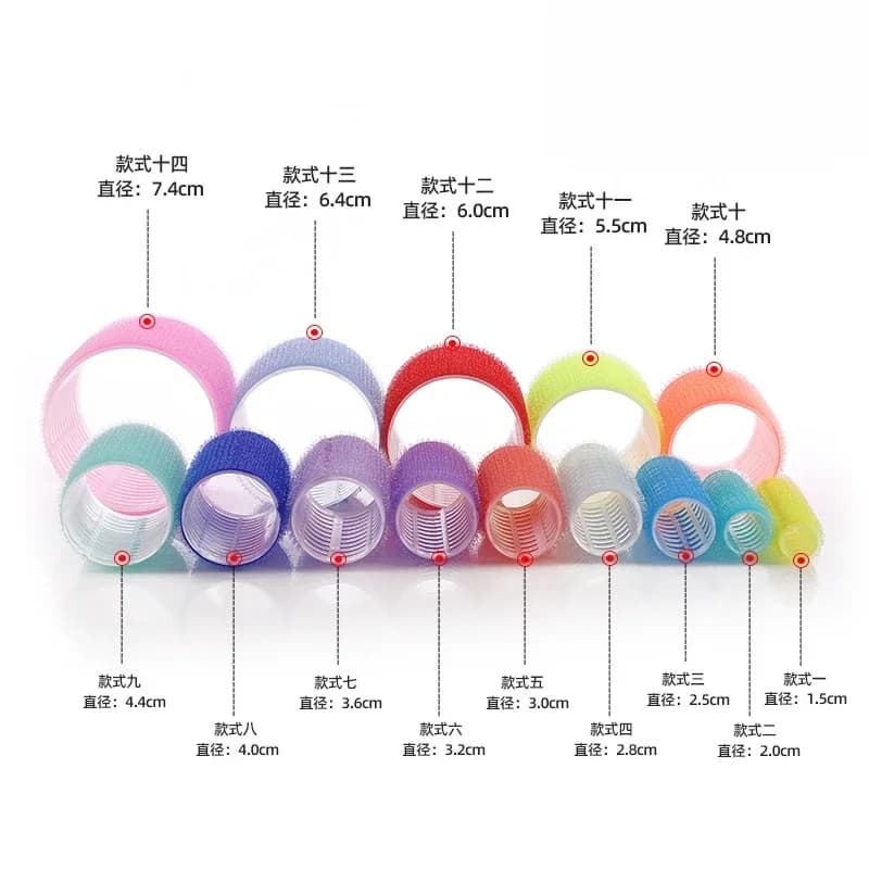 6 pieces auto-handed curlers without heat hair fringe volume bigodini metal clip tools for hair maker