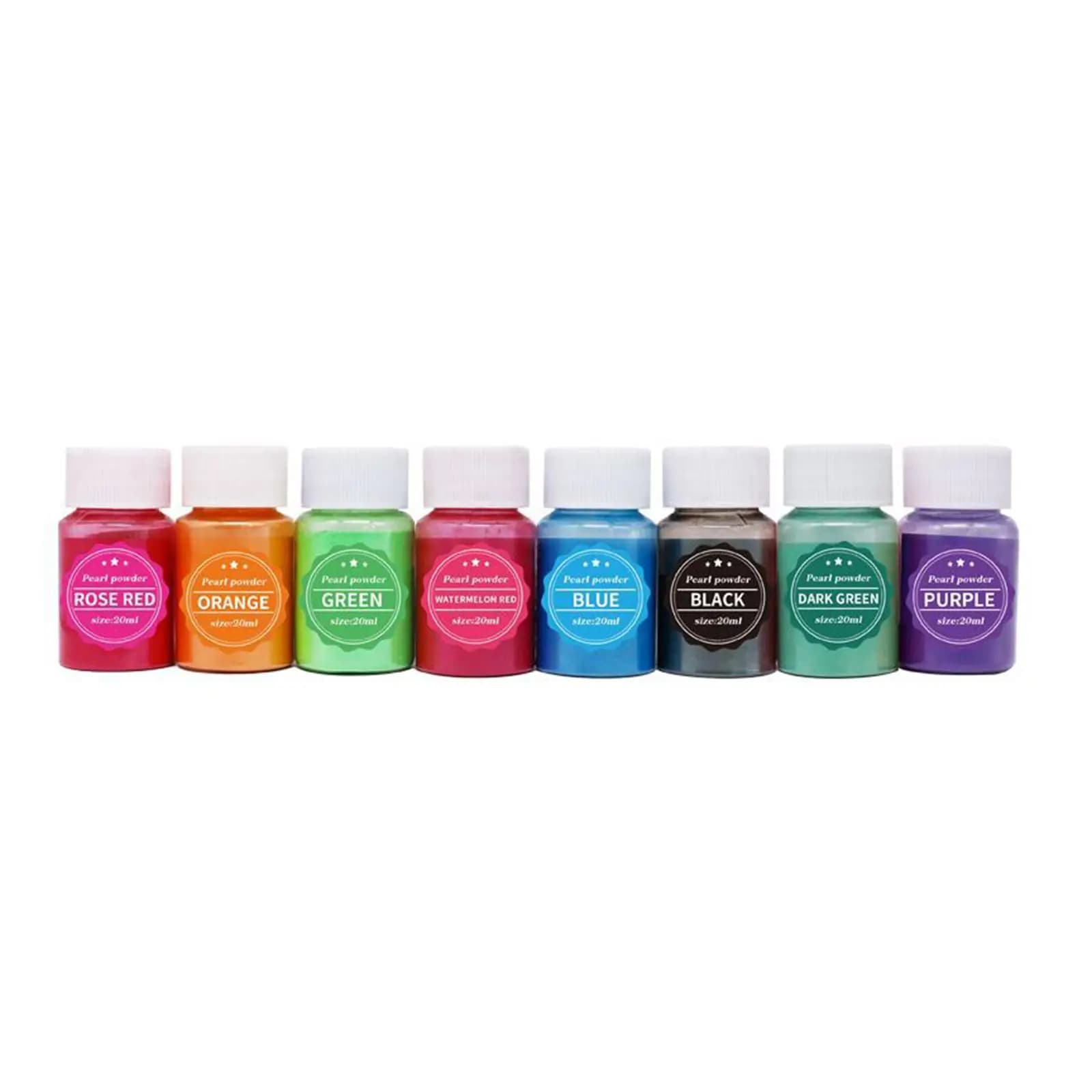24 Pieces Pearlescent Mica Powder for Candle Making Eyeshadow Makeup Jewelry