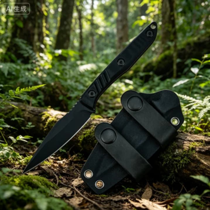Coltello multiuso a lama dritta con fodero K, attrezzi manuali EDC ad alta durezza per arrampicata, campeggio e pesca all'aperto