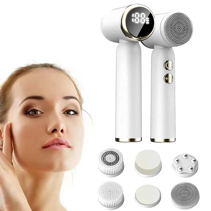 Spazzola Elettrica Multifunzionale per Pulizia Viso con Logo Personalizzato, Massaggiatore Facciale, Esfoliante Profondo, Dispositivo di Bellezza per Spa Cutanea