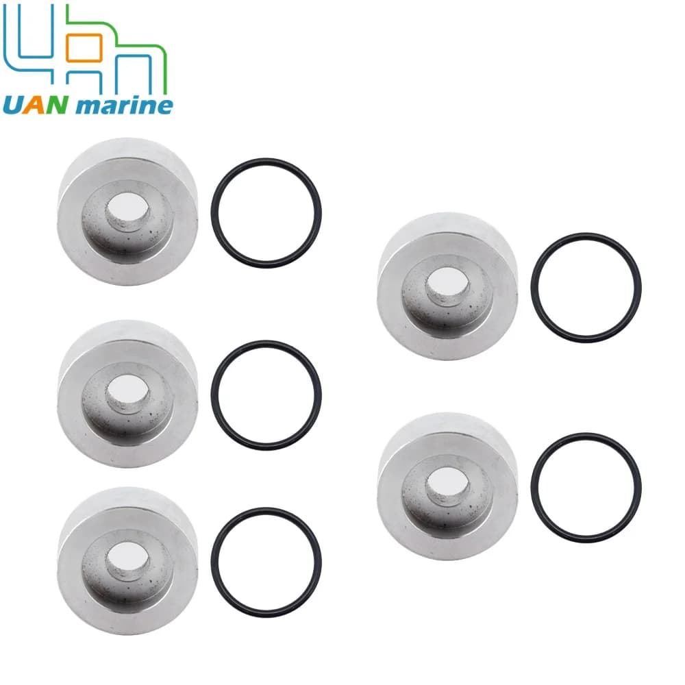 Kit anodo di zinco per barca da 5 pezzi per motore fuoribordo Suzuki 4-300 HP anodo muslimaur con O-Ring 09280-22019