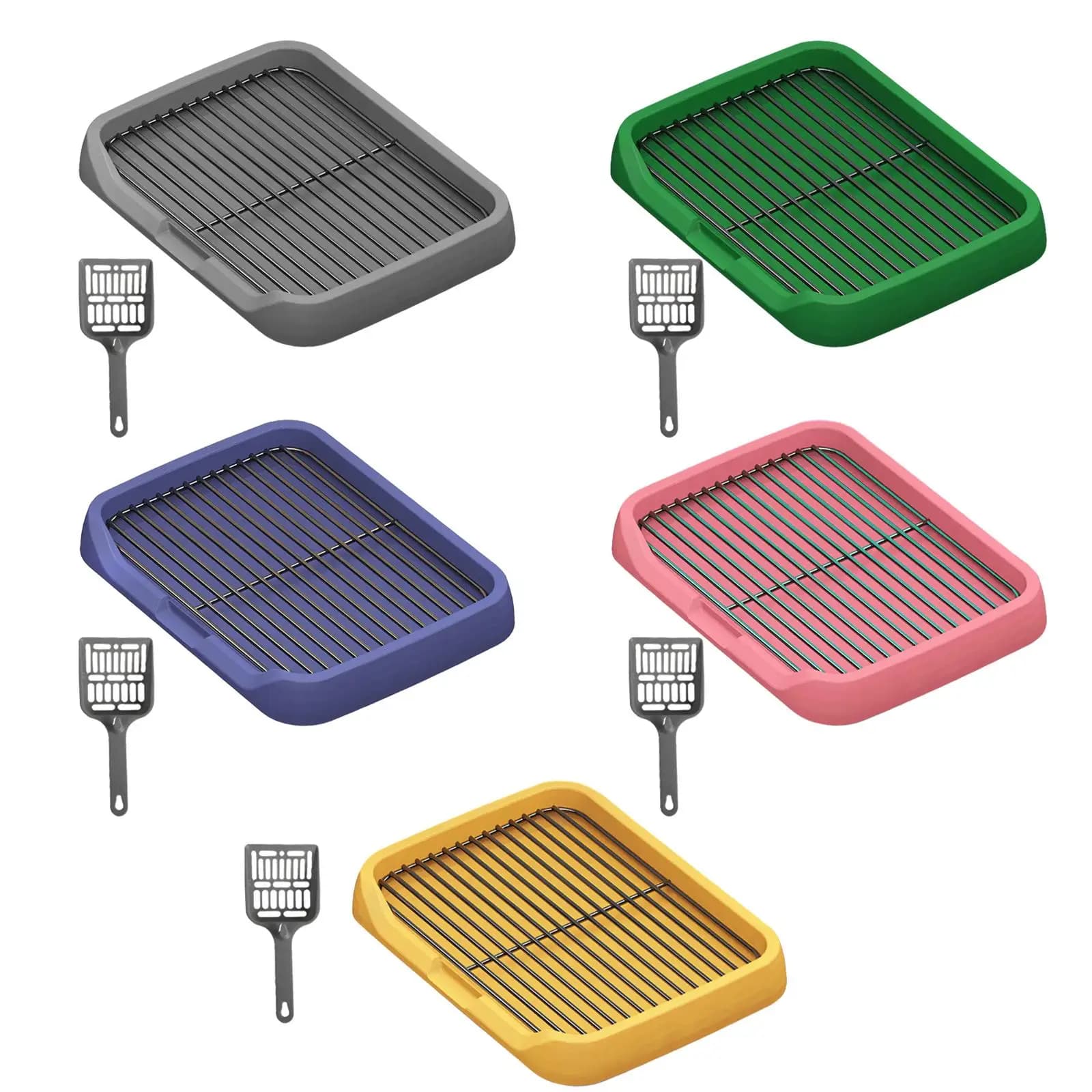 Reusable Dog Toilet Tray Cat Supplies PP Litter Pan Indoor Potty Training Detachable Design for Office and Bathroom