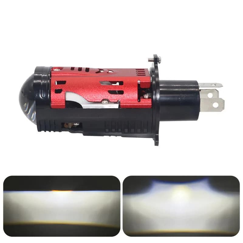 Mini H4 1.5 pollici Bi LED lente per proiettore H4 LED lampadine per fari Hi Lo fascio 12V 50W 6000K Plug and Play per auto moto