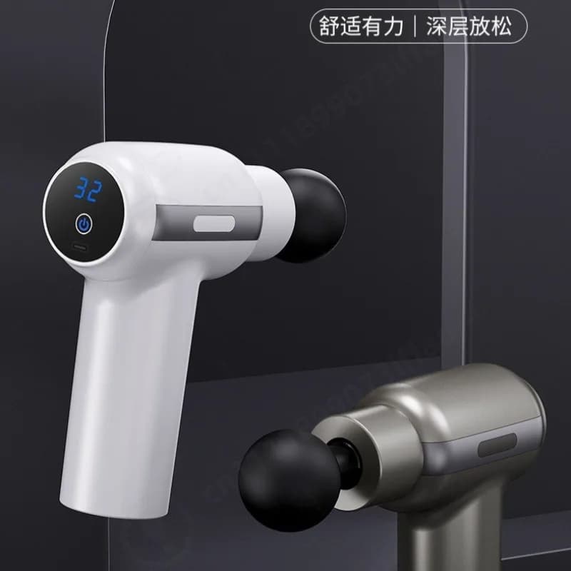 New Mini Fascia Gun Rechargeable Portable Muscle Massager Deep Tissue Vibration Massage Device for Fitness Yoga Body Relaxation