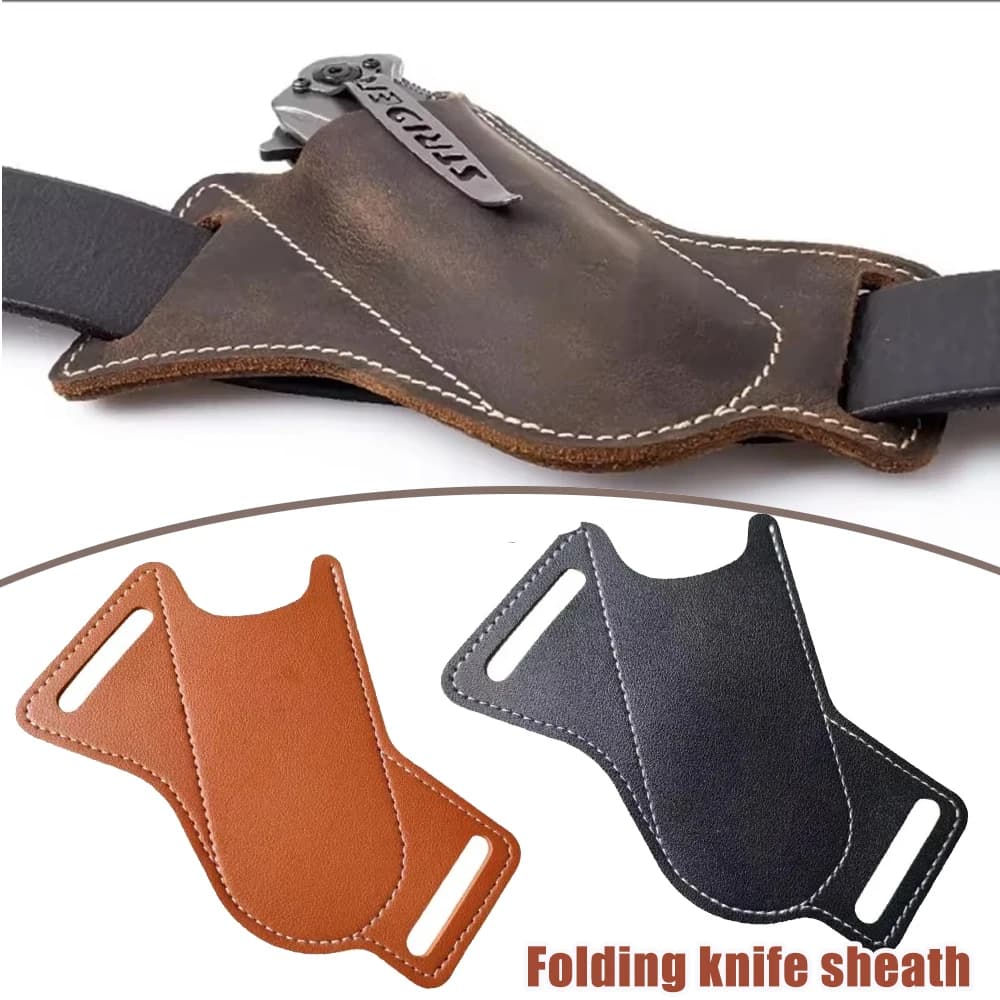 Fodero Universale per Coltello Pieghevole da 5 Pollici, Custodia Tattica EDC Molle, Borsa da Cintura per Attrezzi, Custodia da Campeggio per Esterni con Passante per Cintura