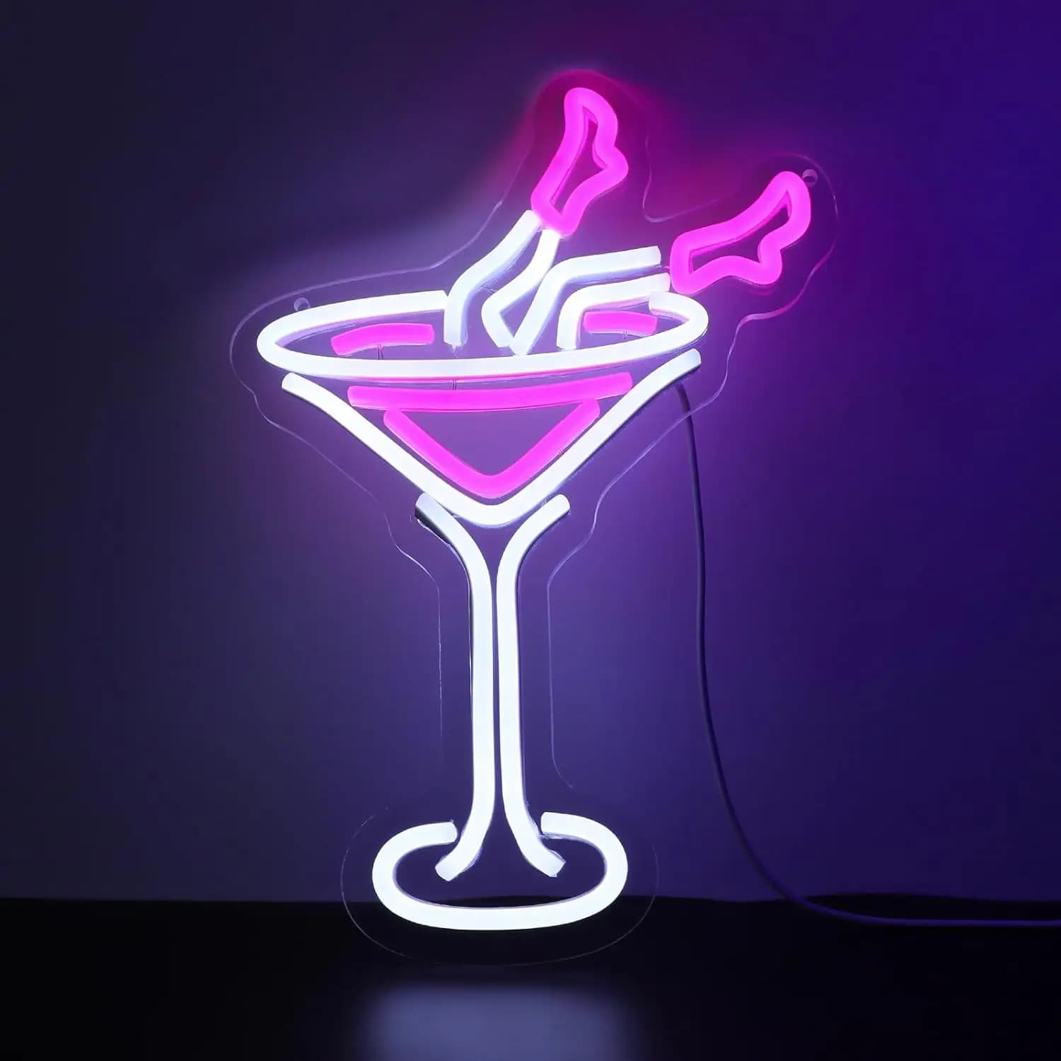 Insegna al Neon per Cocktail, Luce Artistica da Parete USB LED per Bar, Spiaggia Estiva, Ristorante, Birreria, Club, Festa, Decorazione Camera da Letto
