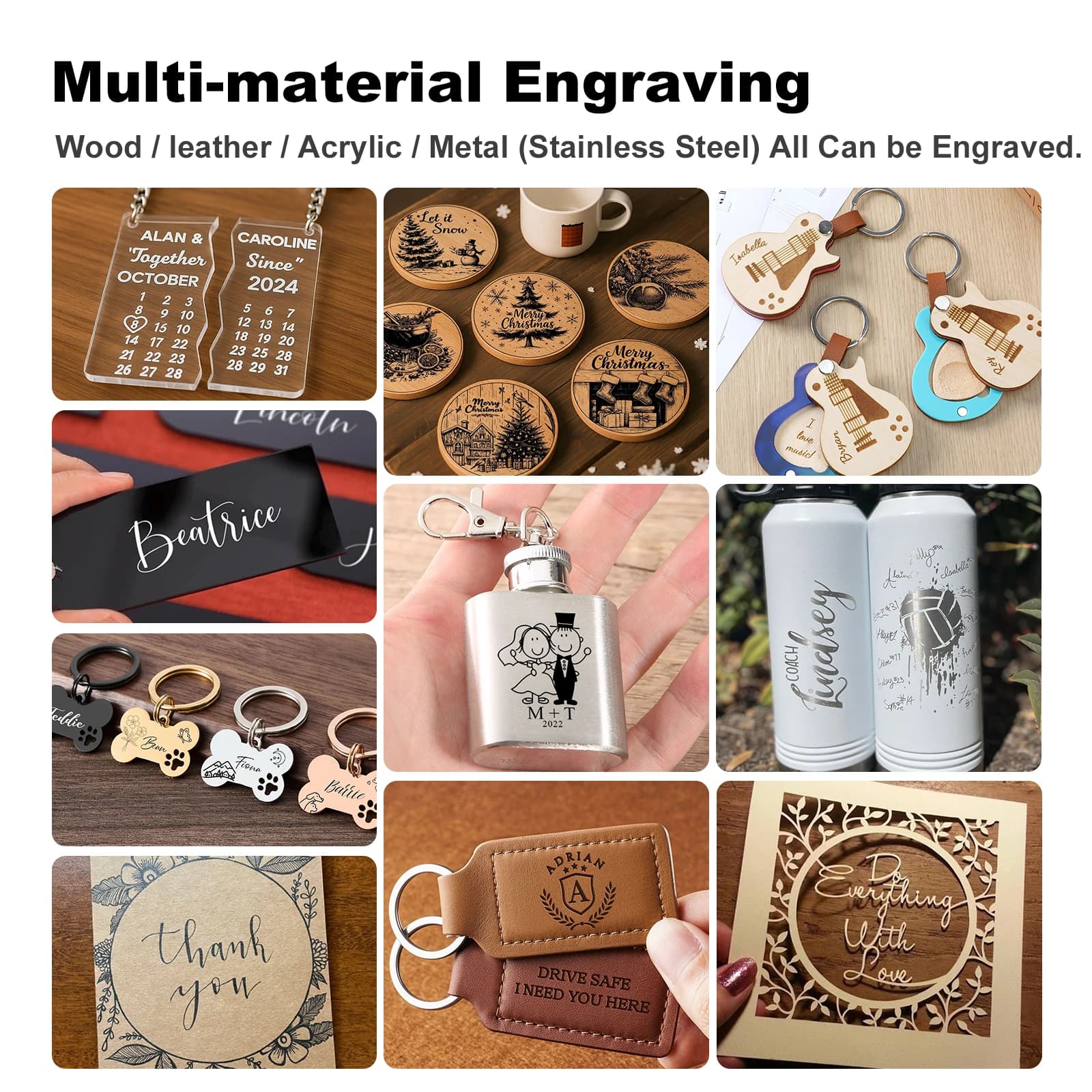 Laservii L1 Mini Portable Laser Engraver 3W DIY Cutting Tools for Wood Acrylc Beginne Laser Engraving Machine 150x150mm Size