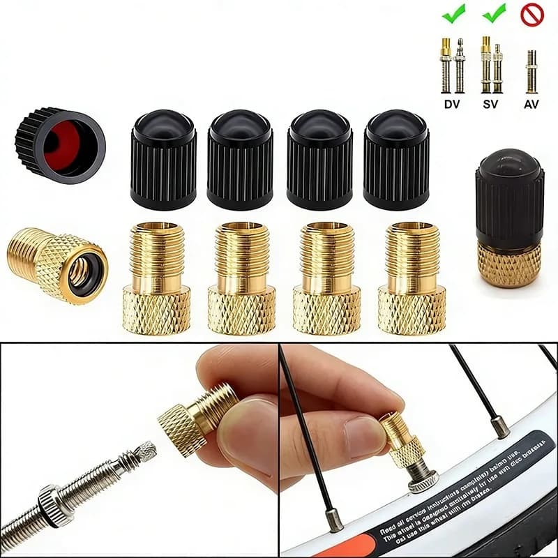 2 ~ 8pcs Adattatore convertitore pompa valvola bicicletta Presta a Schrader Converti ugello Adattatore di gonfiaggio Adattatore valvola bici da F/V a A/V