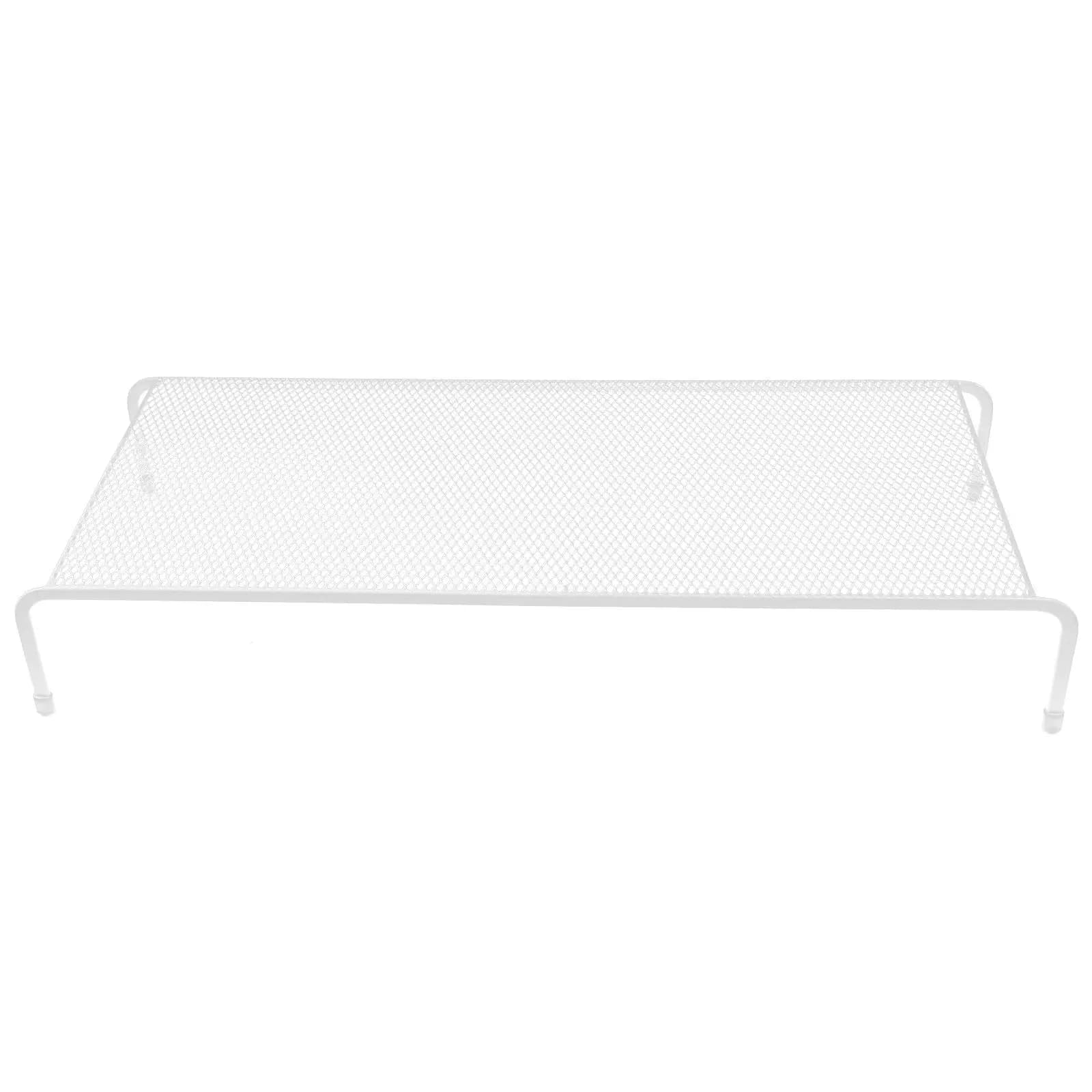 Support for Metal Monitor with Transparent Network, Low Rear Robusto Profile for Desk, Adjustable Height for Laptop and Monitor