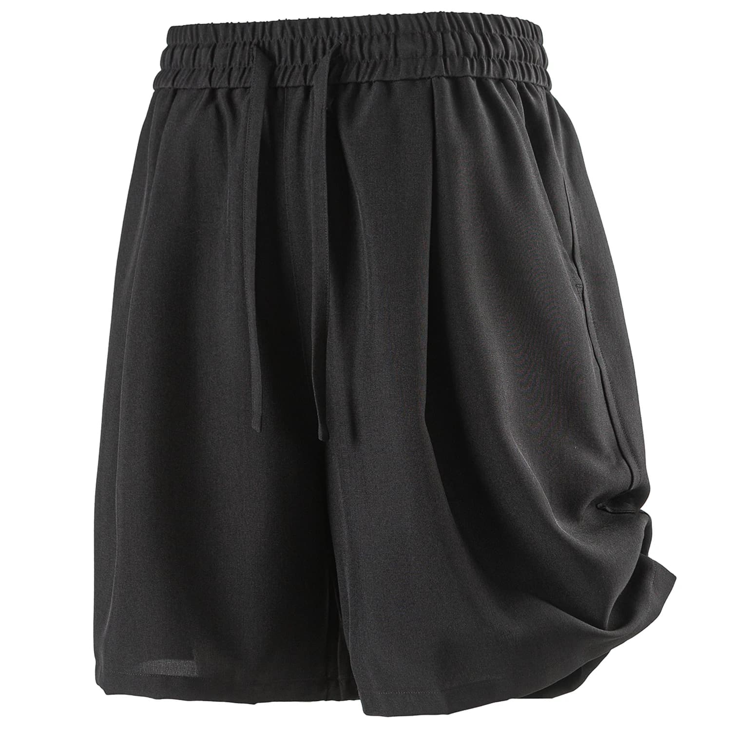 Pantaloncini da spiaggia larghi da uomo in tinta unita, pantaloni sportivi traspiranti in tessuto testurizzato alla moda, adatti per l'uso quotidiano e casual