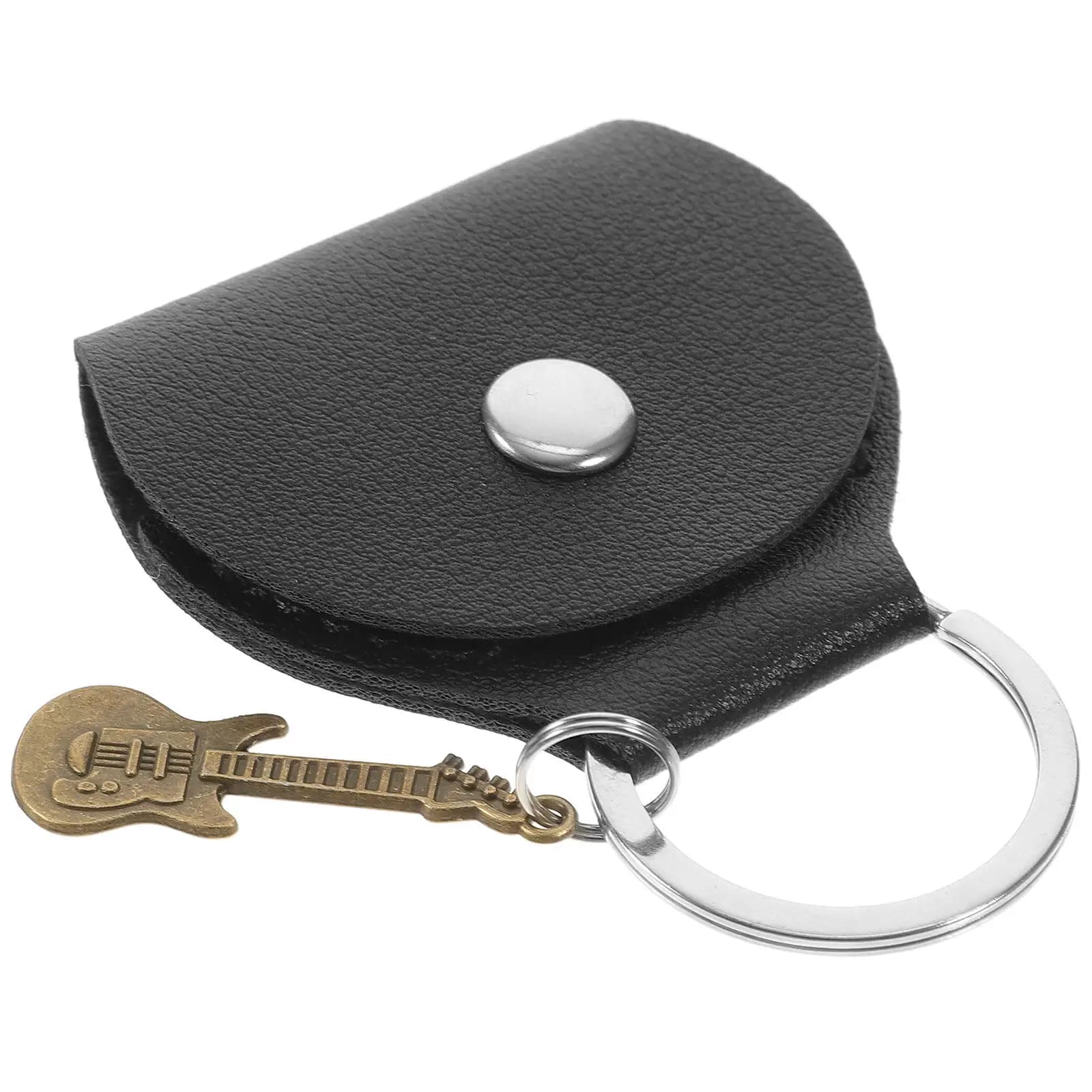 Porta Plettri per Chitarra, Borsa Compatta e Robusta per Plettri di Chitarra e Basso, Capotasto, Piccolo Portachiavi per Adulti