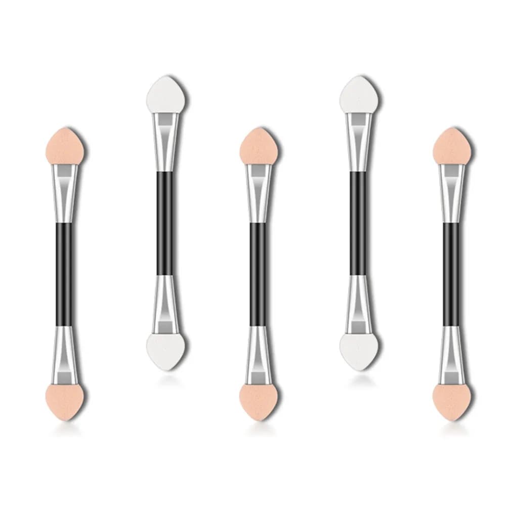 50 Double Toe Brushes for Umbrella, Delicate Tips on Leather, Plastic Handle Easy to Handle for Eyebrow and Eyebrow Application