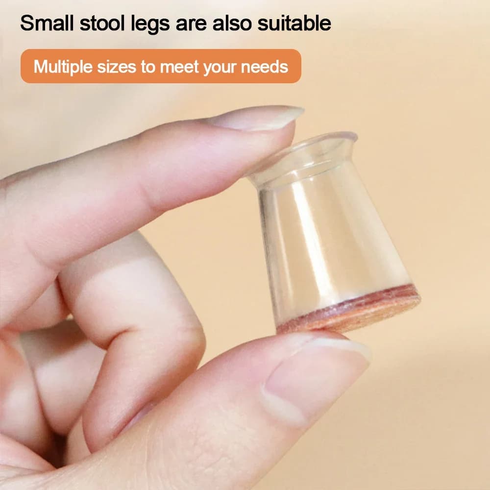 8 pezzi/set coprigambe per sedia rotonda protezione per pavimento per gambe per sedie ispessita silenziosa protezioni per gambe per sgabelli elastiche resistenti all'usura