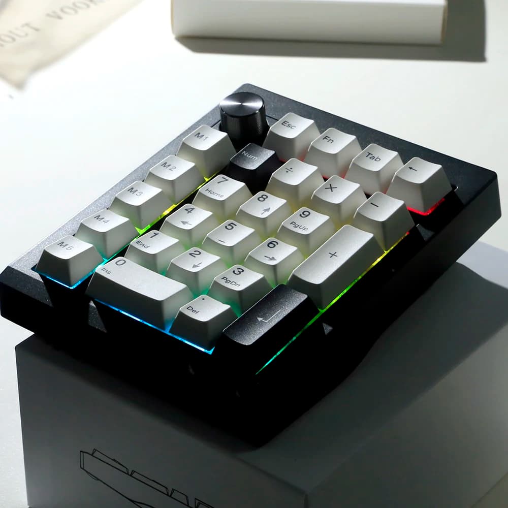 Zuoya Gmk26 Tastierino numerico Bluetooth, supporto Qmk tramite, tastiera meccanica wireless 2.4g Tastiera digitale, mini portatile Rgb Hot Swap