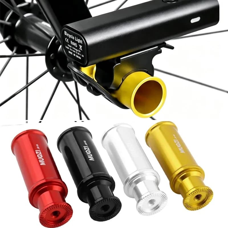 Bicycle Bike Light Mount Holder Flashlight Bracket for Rear Front Wheel M5 Bolt Hole Quick Release Lever Aluminium Alloy