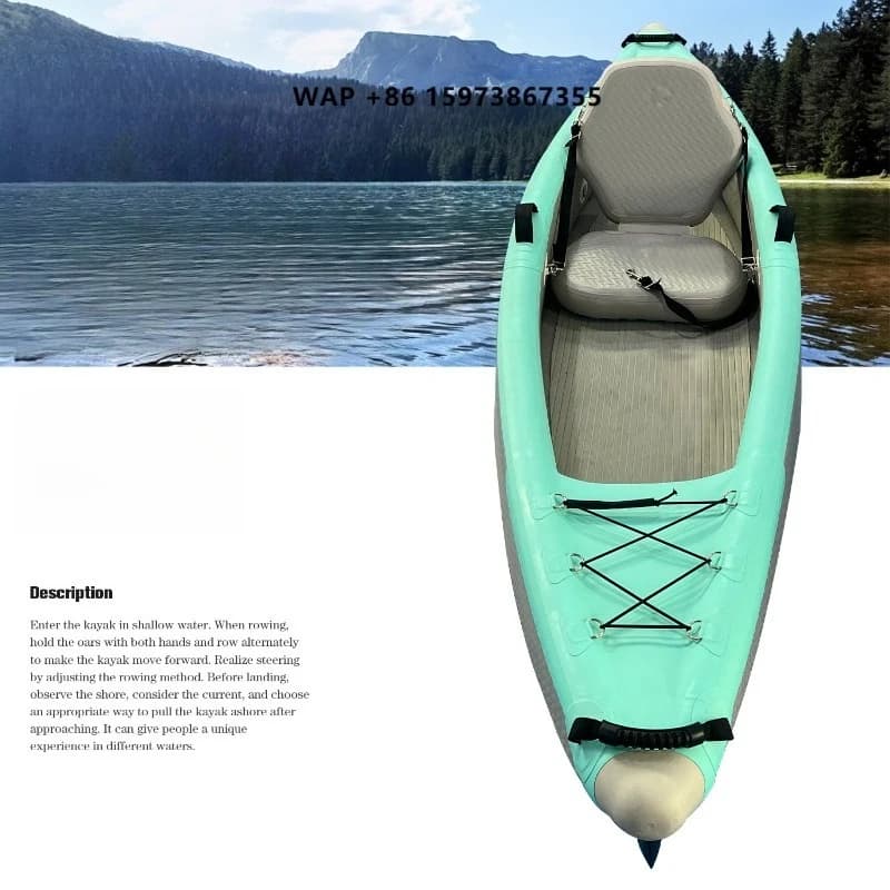 New Arrival Double-Layer Inflatable Folding Kayak 2 Person Sit Fishing with Thickened Rubber PVC for Board Paddle