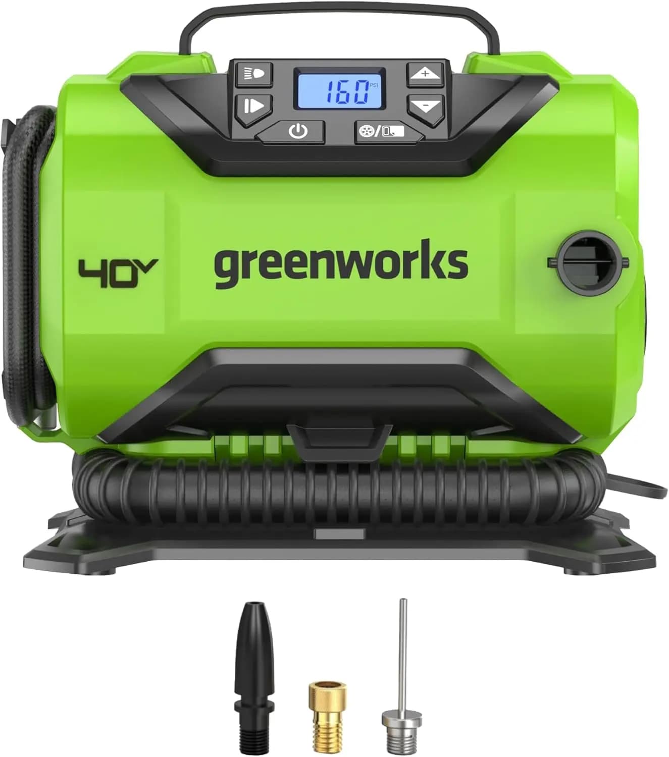 Gonfiatore per pneumatici a batteria da 40 V, compressore d'aria portatile da 160 PSI con spegnimento automatico per auto, bici, moto