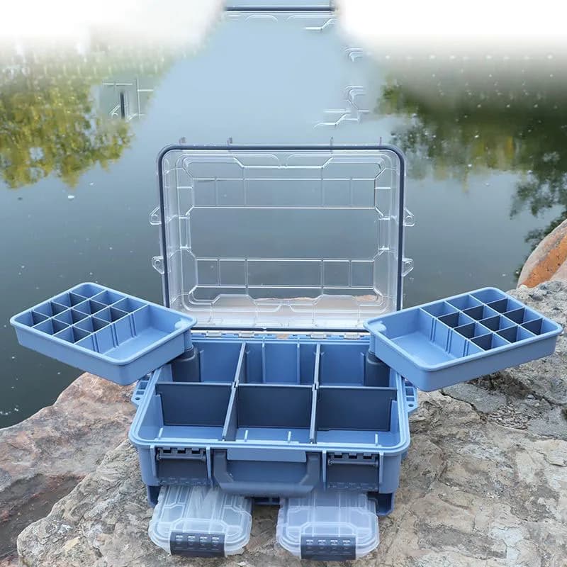 New Fishing Tackle Box Large Capacity Portable Multi-functional Waterproof Bait Accessories Outdoor Camping Storage Box