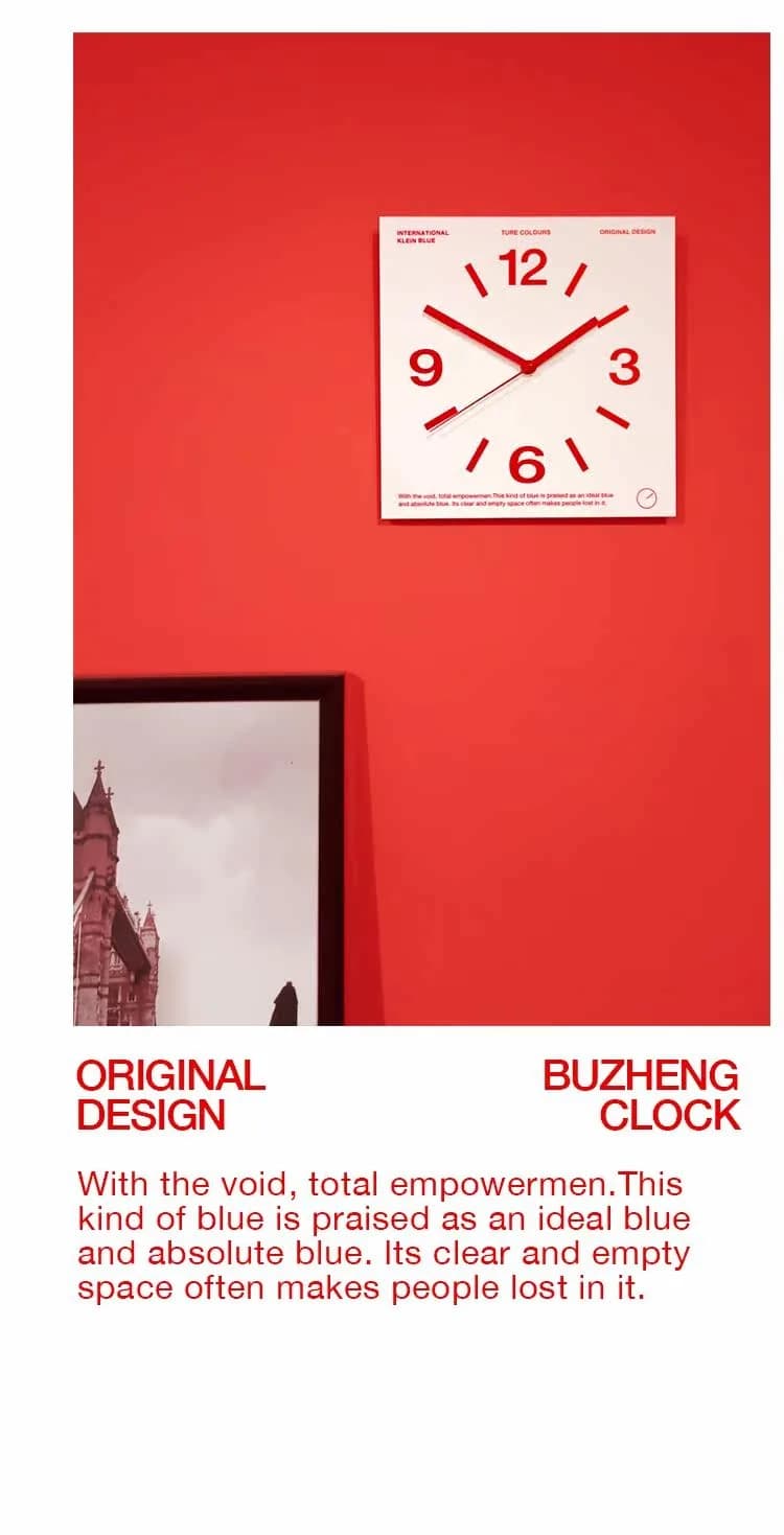 Orologio da Parete Quadrato Grande Silenzioso per Arredamento Artistico di Casa, Soggiorno, Camera da Letto e Ufficio - Design Moderno Ultra Sottile
