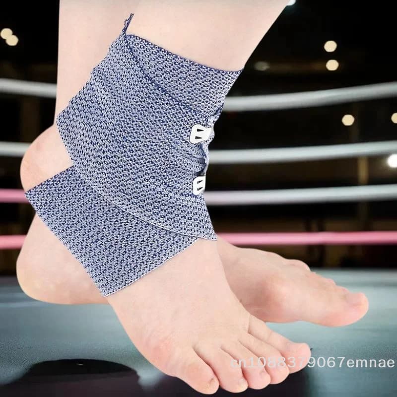 1 Rotolo di Benda Compressiva Fredda con Clip per Lesioni Sportive - Nastro per Primo Soccorso per Distorsioni di Caviglia, Polso, Braccio e Gamba
