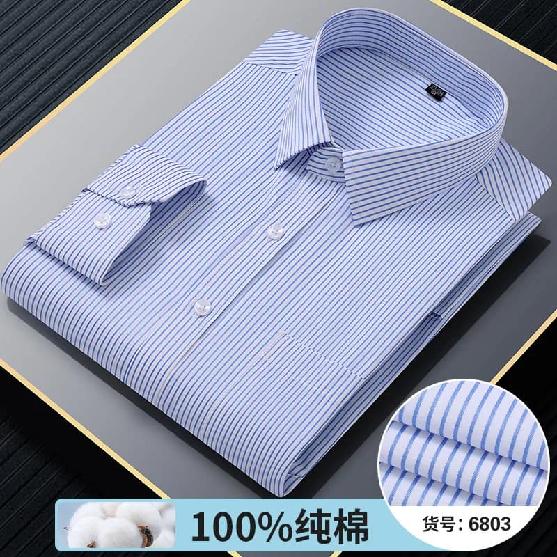 S -8XL Camicia a maniche lunghe da uomo in cotone 100% Business Casual Formale Ufficio Classico Nero Blu Camicia bianca da uomo Manica lunga Slim Fit
