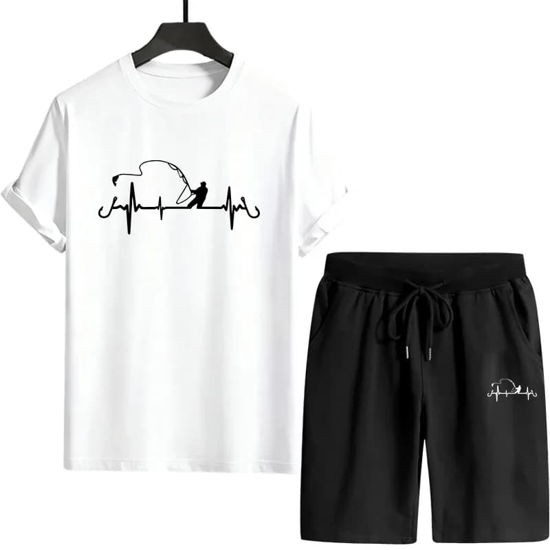Men's Sporty Suit 2026, Court Sleeve T-shirts and Versatile Shorts, Complete Quality Casual for Jogging Active Active