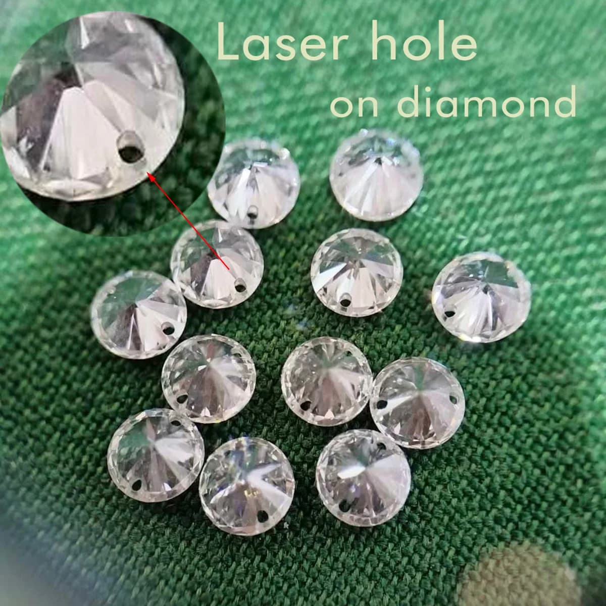 Drill the Hole on Diamond Jewelry Drill Mini Hole Necklace/Bracelet/Earrings Hole Drilled Diamond for Jewelry Made