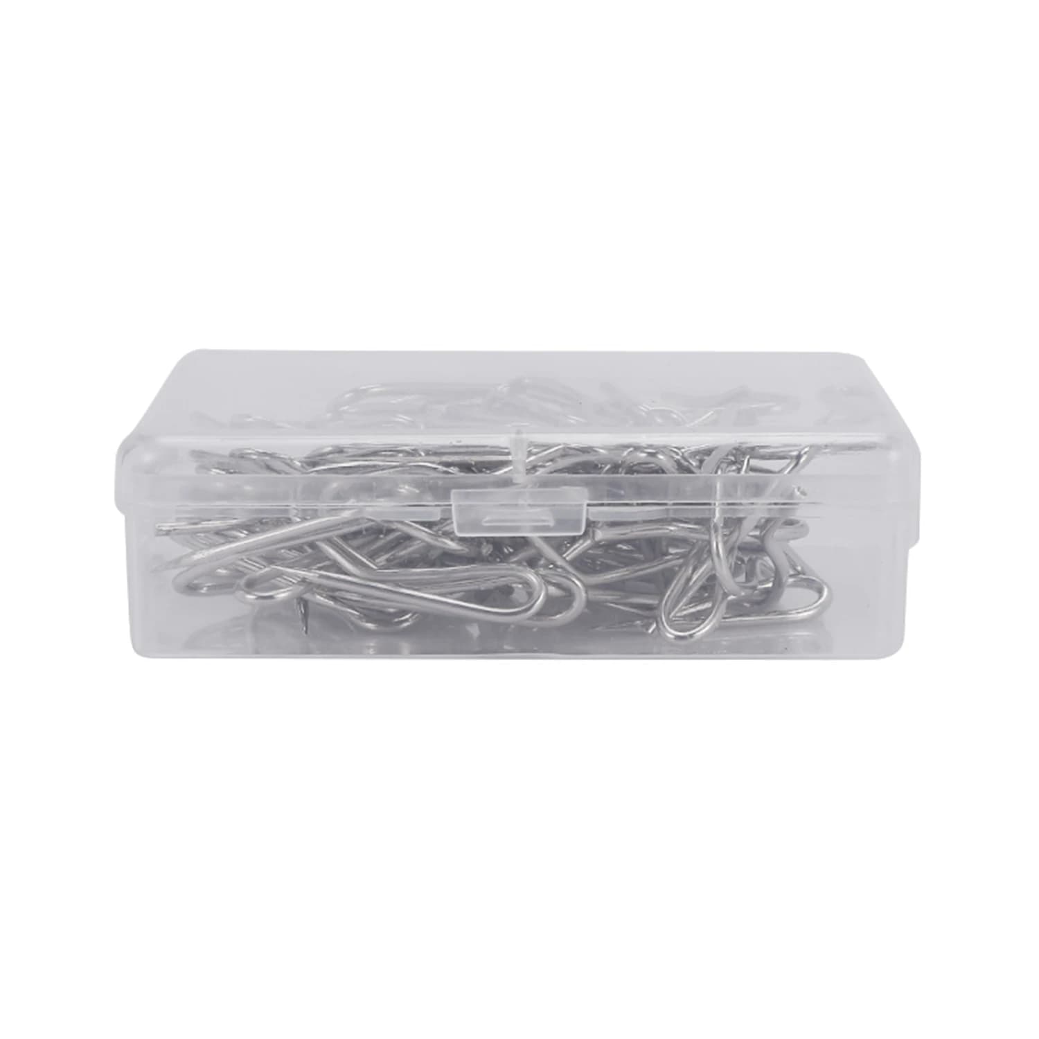 A56P-100 Ganci Metallici per Tende con Scatola Trasparente per Tende da Finestra, Tende da Porta e Tende da Doccia