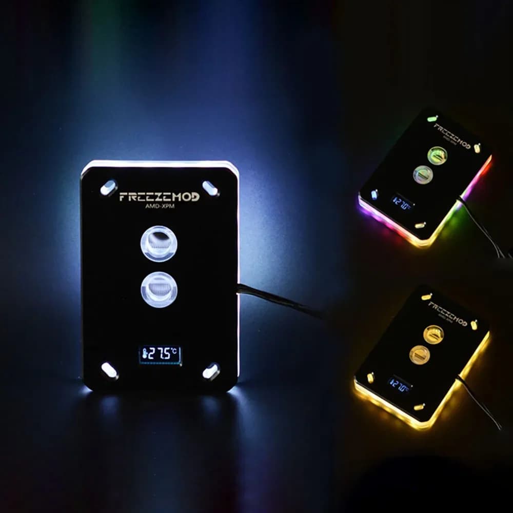 FREEZEMOD CPU Water Block con Monitor termometro per AMD AM5 AM4 AM3 AM2 CPU Water Cooler 5V ARGB AURA SYNC