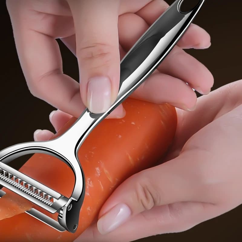 Stainless steel peel knife, for potatoes, apples and melon, multifunctional kitchen scraper for fruit and domestic use