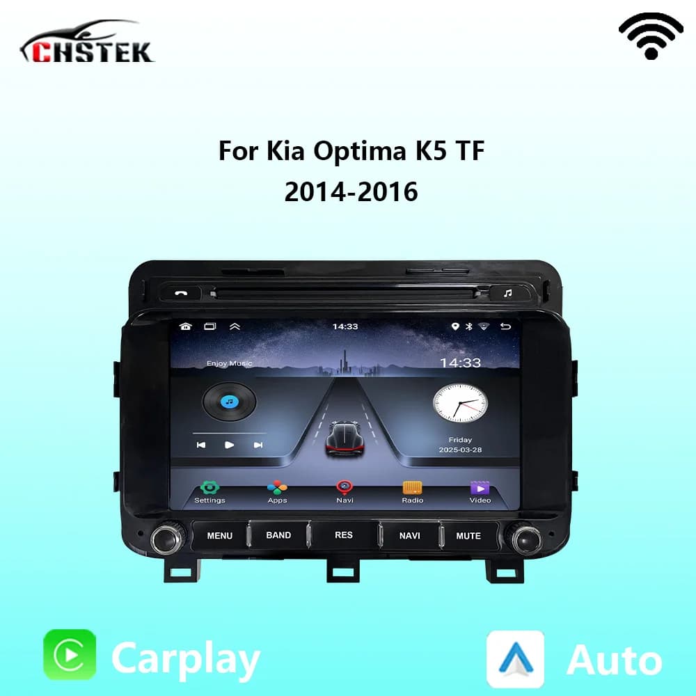 CHSTEK Autoradio CarPlay Android Auto Per Kia K5 Optima TF 2014 2015 2016 Autoradio Bluetooth Navigazione WIFI Multimediale Stereo