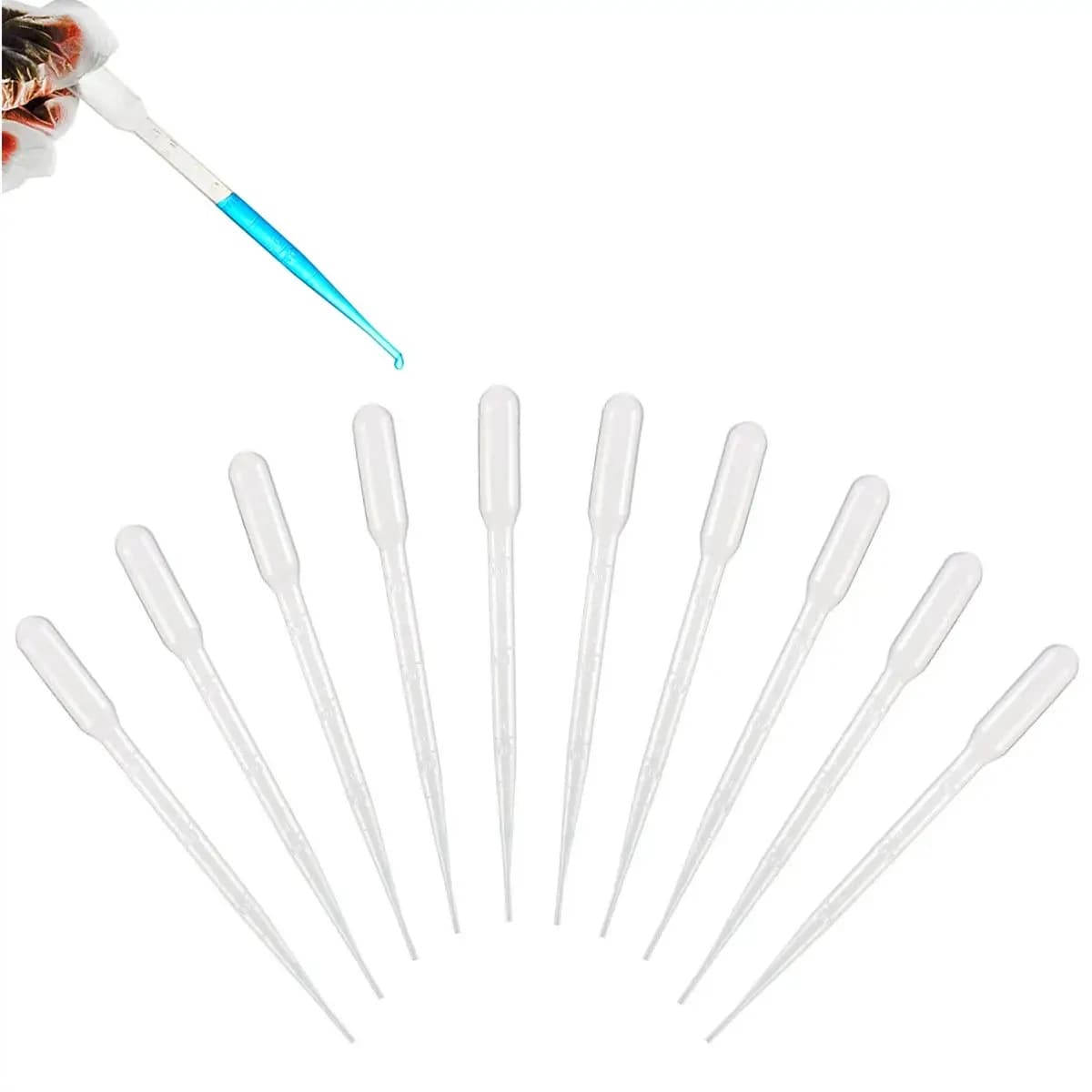 Multipurpose Graduated Liquid Transfer Pipette Kit, Disposable Plastic Dropper, Practical Liquid Dispensing Tool for Lab Experiment and Makeup Creation