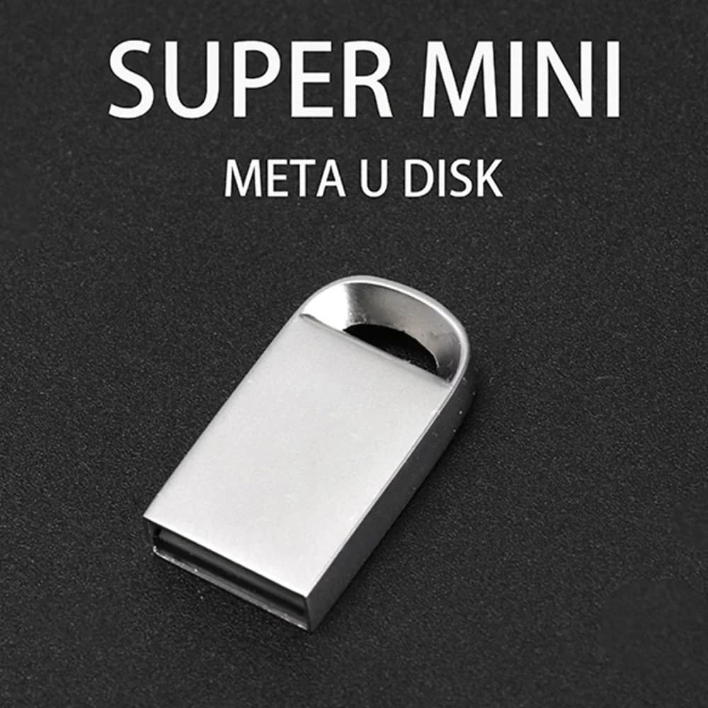 JASATER Super Mini Metal USB Flash Drive 128GB Silver Pen Drive con portachiavi gratuito 64GB divertente regalo creativo Memory Stick 32GB
