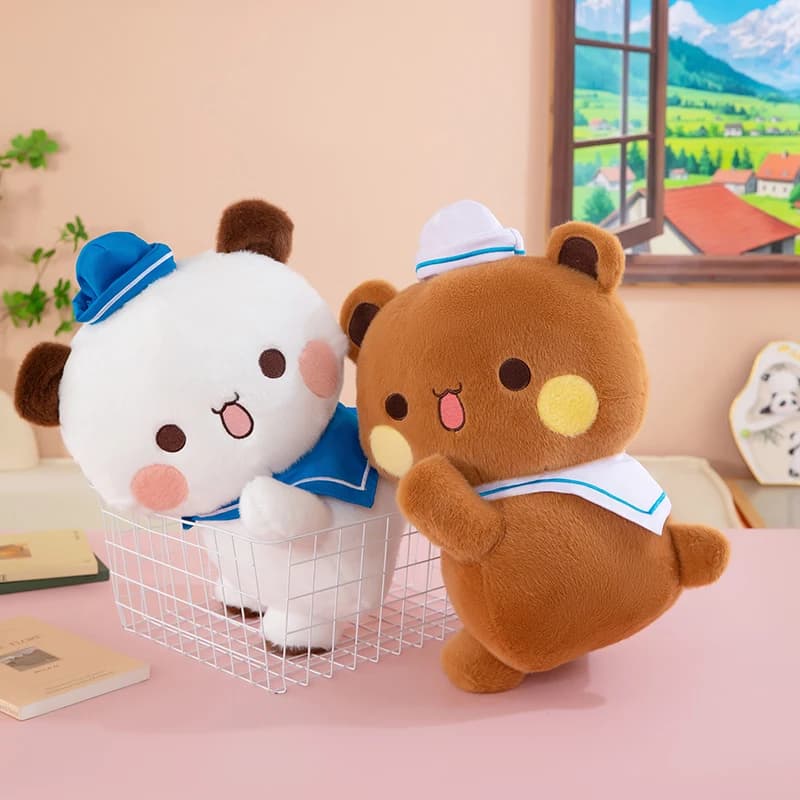 New 50cm Cute Yier & Bubu Sailor Plush Toys Soft Bear Couple Stuffed Dolls Kawaii Navy Style Plushies Children's Birthday gift