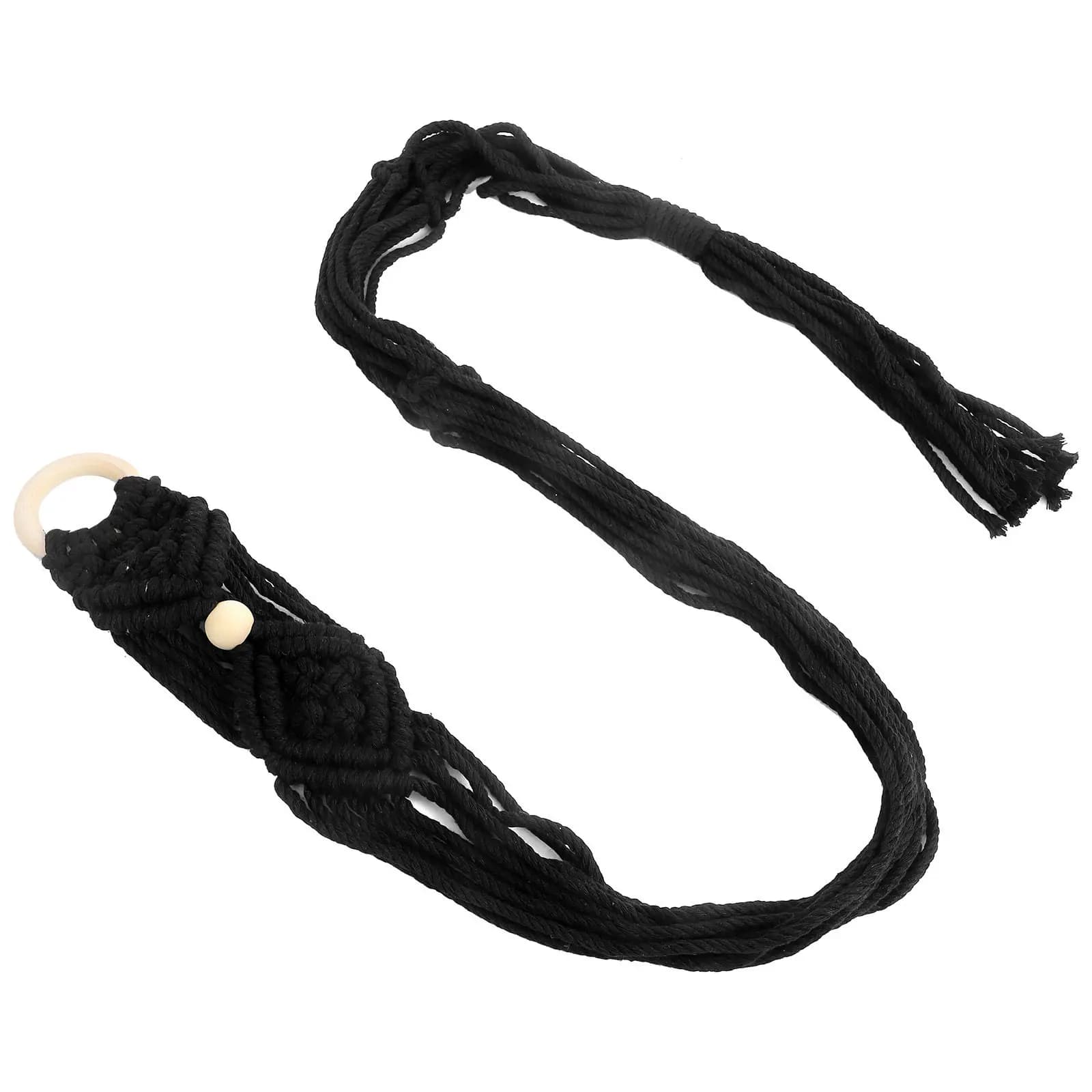 Woven Macrame Ukulele Hanger Cotton Linen Wall Hanging Guitar Holder Handwoven Instrument Holder Decorative Storage Basket Home