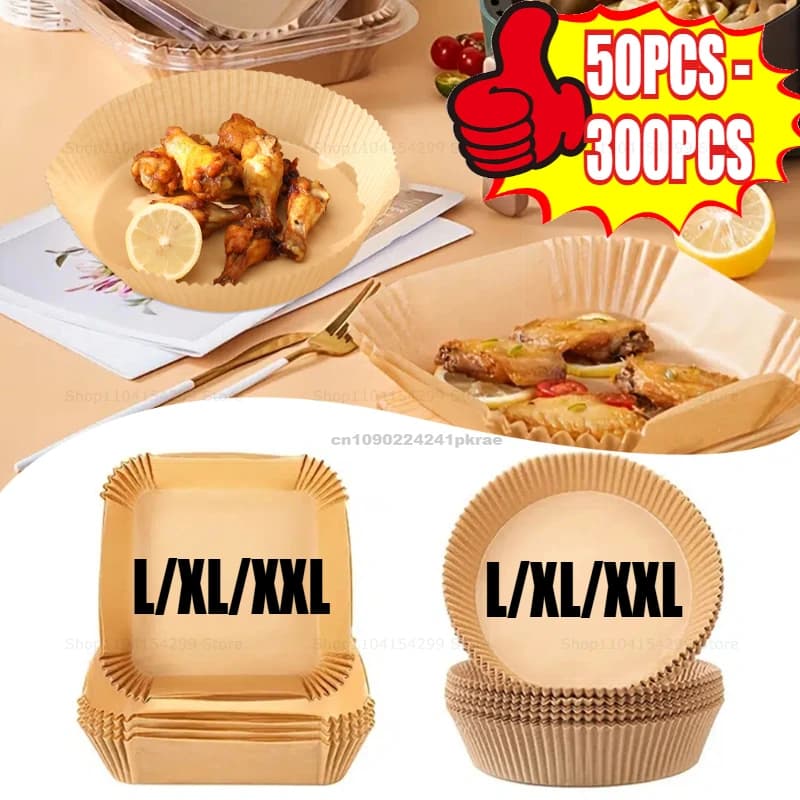 Airfrier Paper Anti-fat Hot Air Fryer Silicone Oil Paper Air Fryer Sheet Non Fat Paper Oven Accessories Non-stick parchment