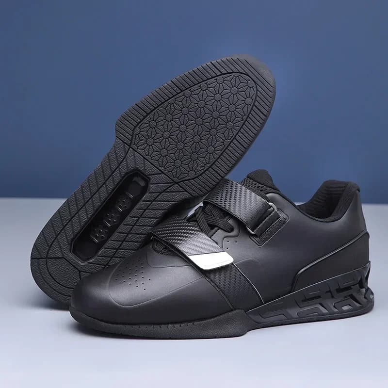 Nuovi stivali da palestra per sollevamento pesi con gancio per uomo donna atletica nastro dorato scarpe squat profonde equilibrio scarpe da ginnastica fitness professionali