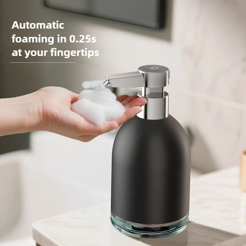 Dispenser automatico di sapone liquido da 320 ml 5 livelli di regolazione Disinfettante gel schiuma ricaricabile USB per cucina