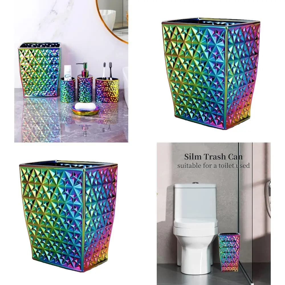 Piccolo cestino per rifiuti in ceramica per bagno, camera da letto, cucina, ufficio e cameretta dei bambini: contiene rifiuti e riciclaggio