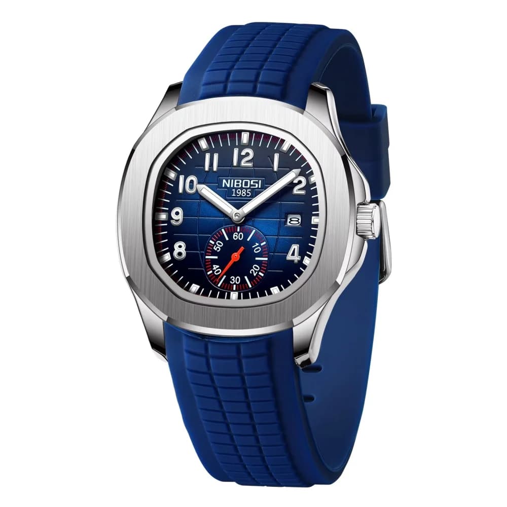 NIBOSI Orologio da polso da uomo di lusso Orologio cronografo luminoso impermeabile per uomo Uomo Orologi al quarzo in silicone quadrato Relogio Masculino