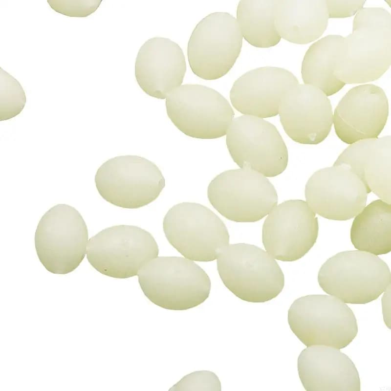 X7jd 100pcs perline pesca luminosa ovale brillano nei placcaggi galleggianti in galleggiante.
