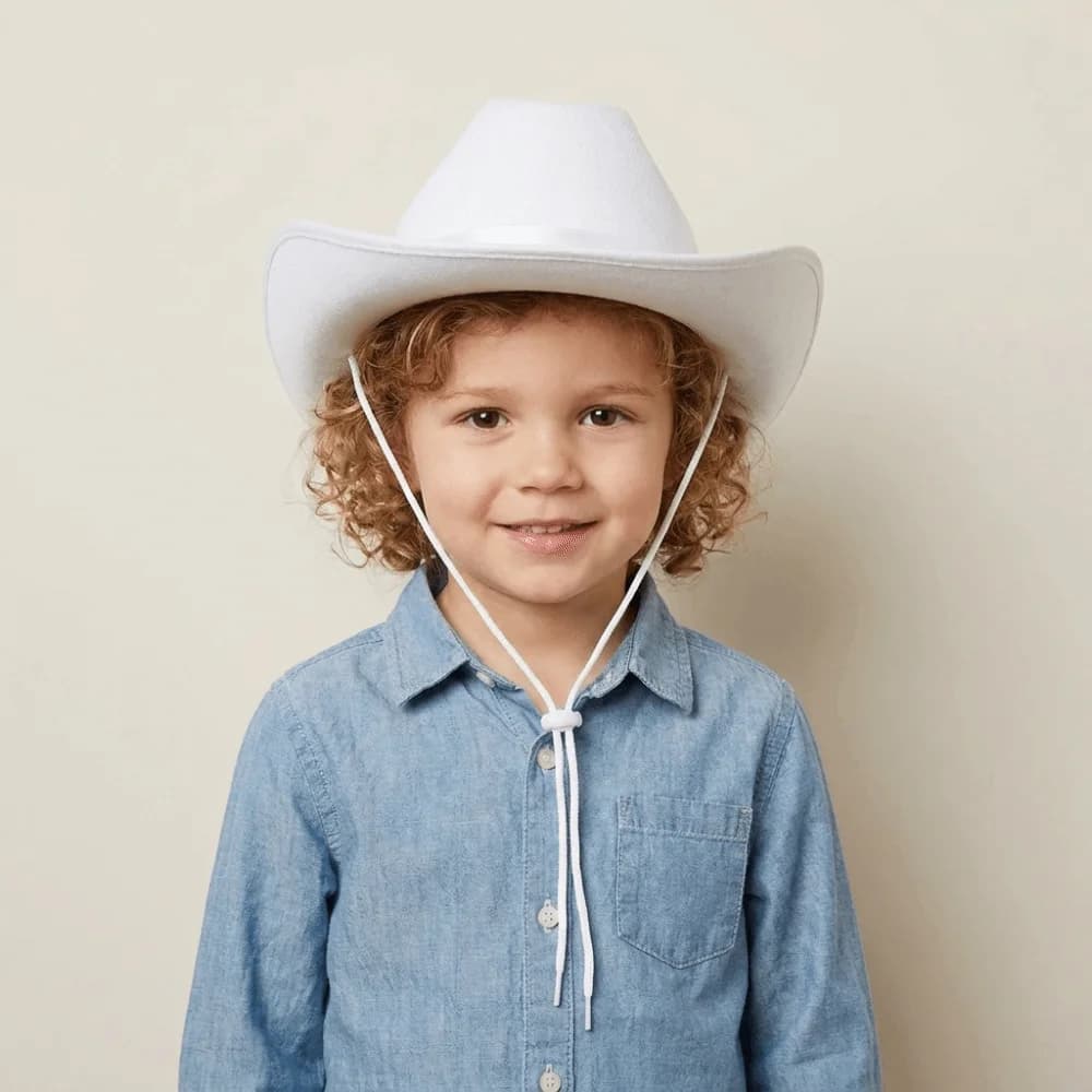 Classic Solid Color Cowboy Hat Wide Brim Ethnic Style Jazz Hat Sunscreen Punk Western Cowboy Hat Girl