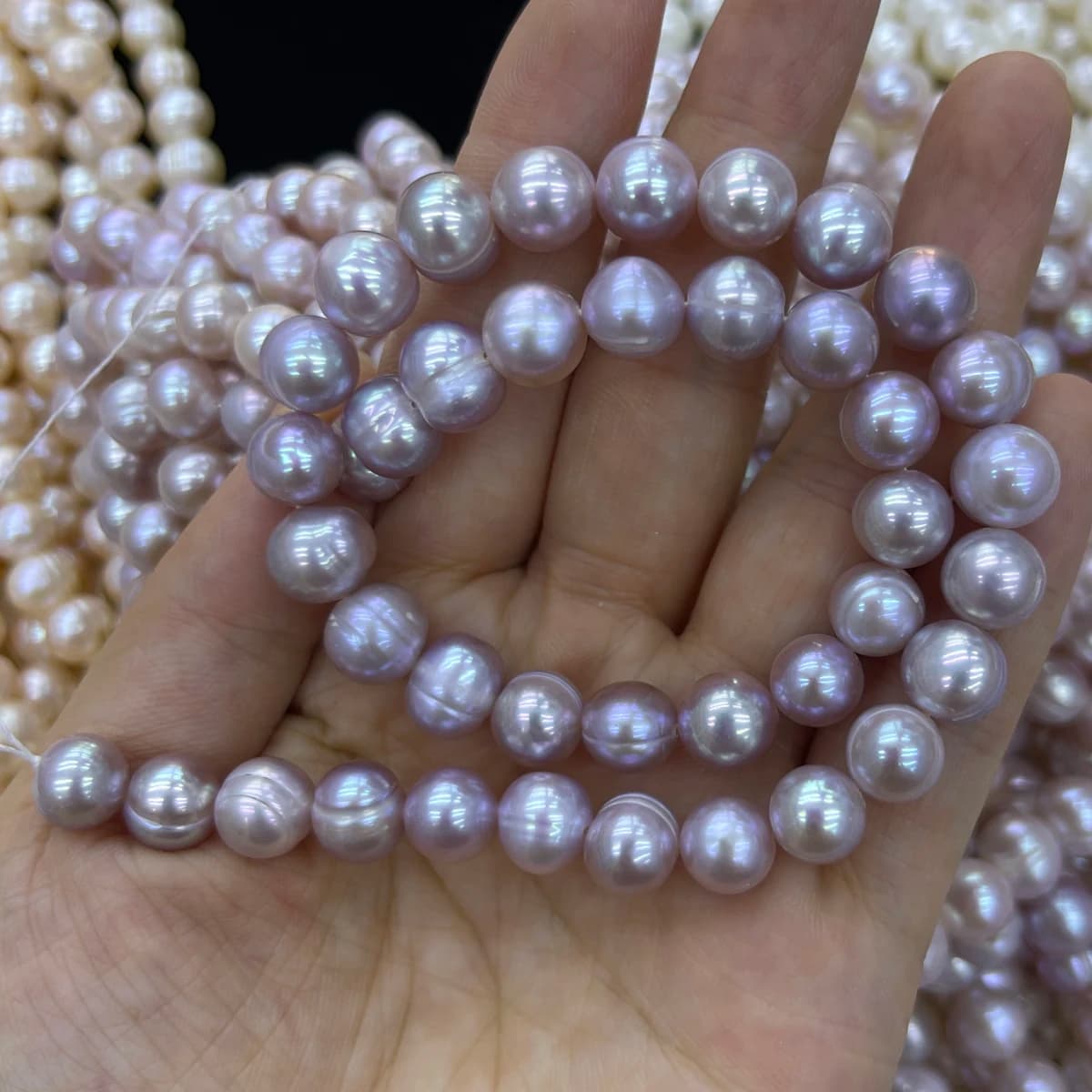 Perla d'acqua dolce naturale bianca viola arancione isolata 9-10mm4A gioielli con perline per realizzare accessori per braccialetti per collane fai da te matrimonio da donna