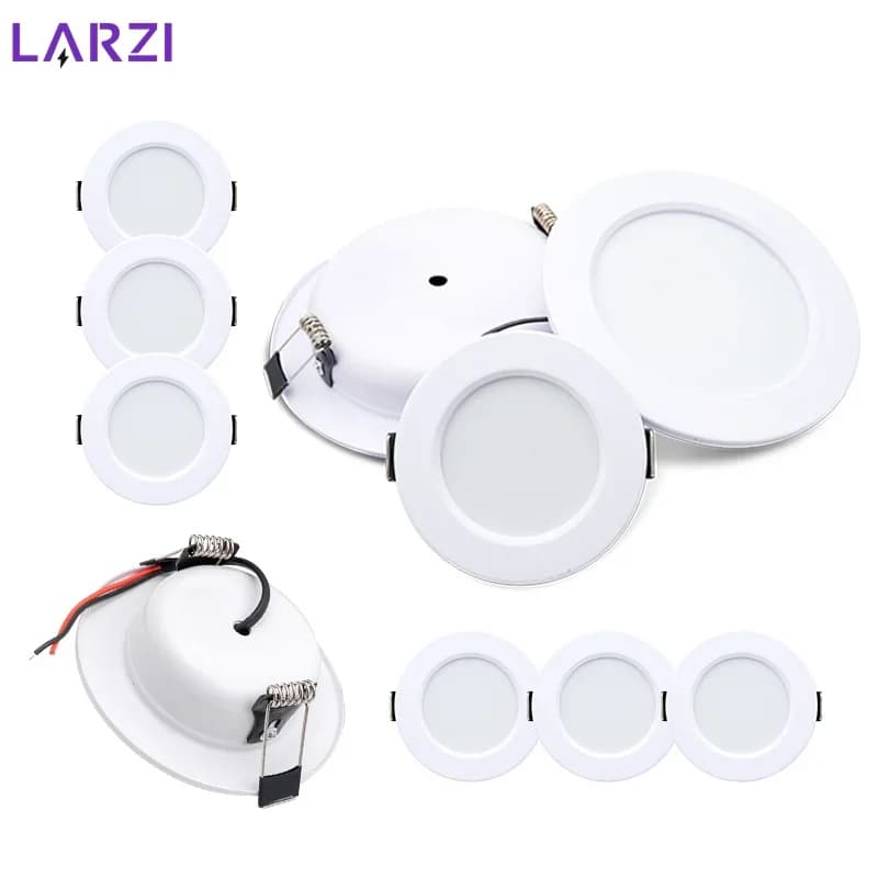 Faretto da incasso a LED 3W 5W 7W 9W 12W 15W AC 220V Faretto da incasso a LED rotondo Illuminazione in alluminio Camera da letto Cucina Lampada da soffitto per interni